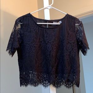 Black lace top from LF